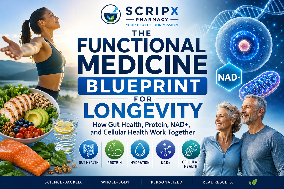The Functional Medicine Blueprint for Longevity: How Gut Health, Protein, NAD+, and Cellular Health Work Together