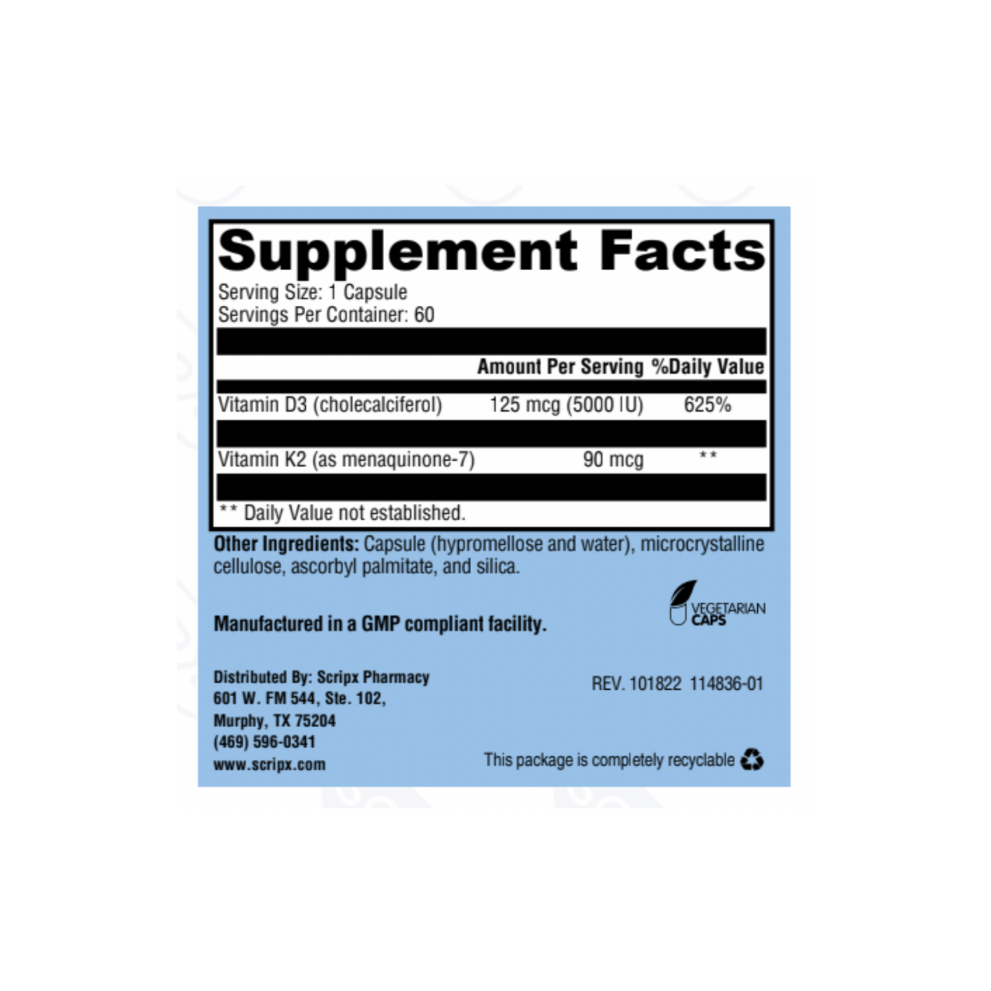Vitamin D3 & K2